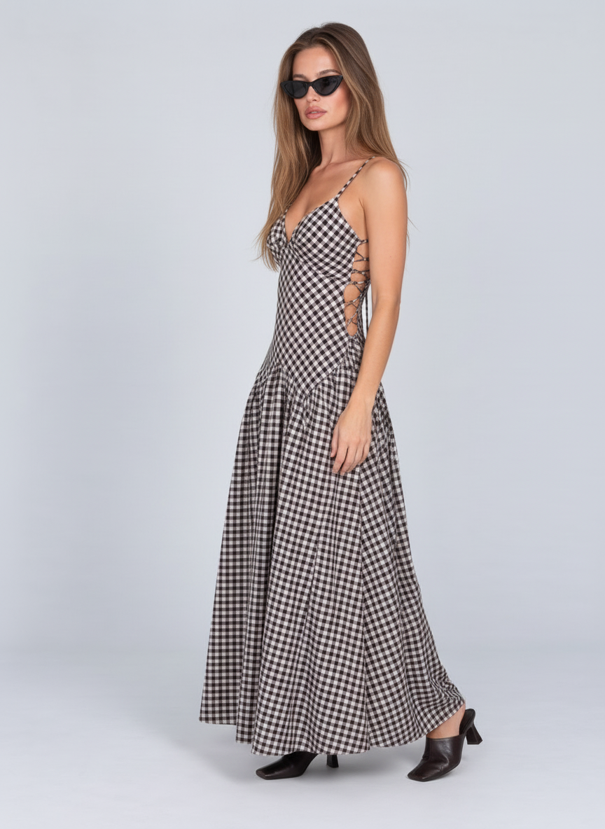 Passy Gingham Maxi Dress by Joeve Paris - view 1