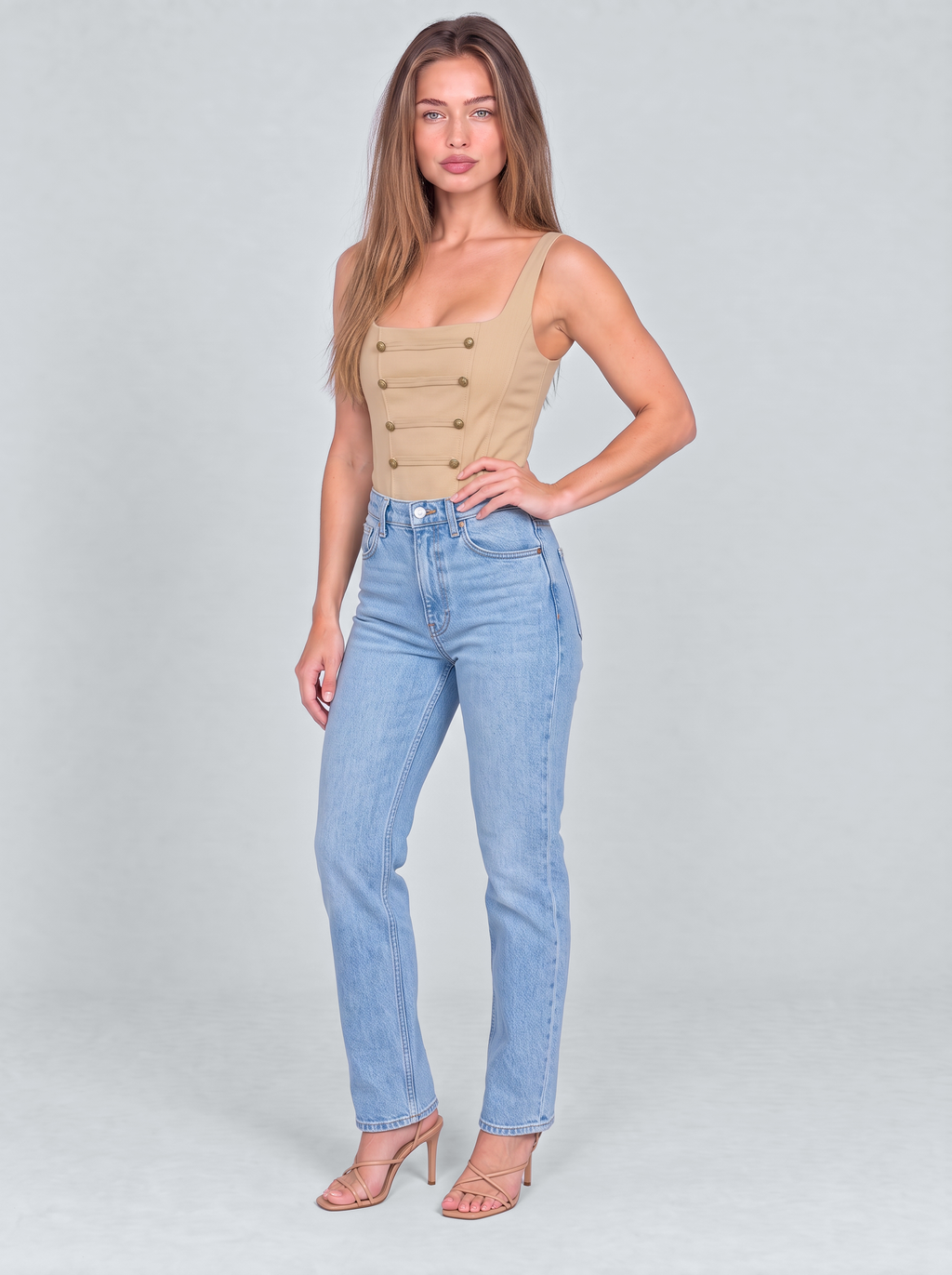 Wagram Button Corset Top by Joeve Paris - view 1