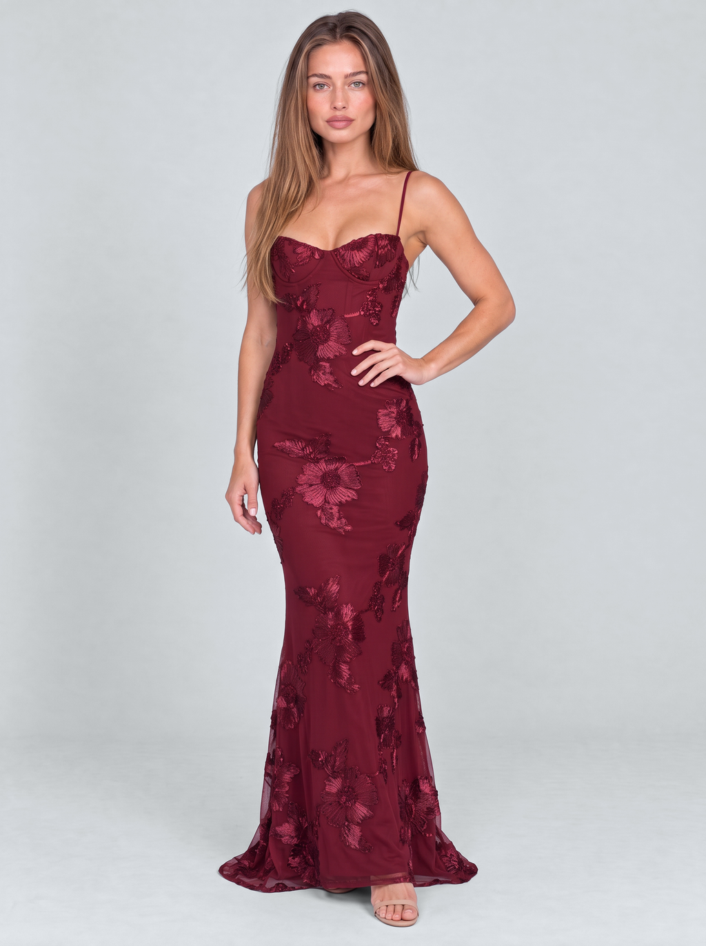 Vendôme Embroidered Mermaid Gown by Joeve Paris - view 1