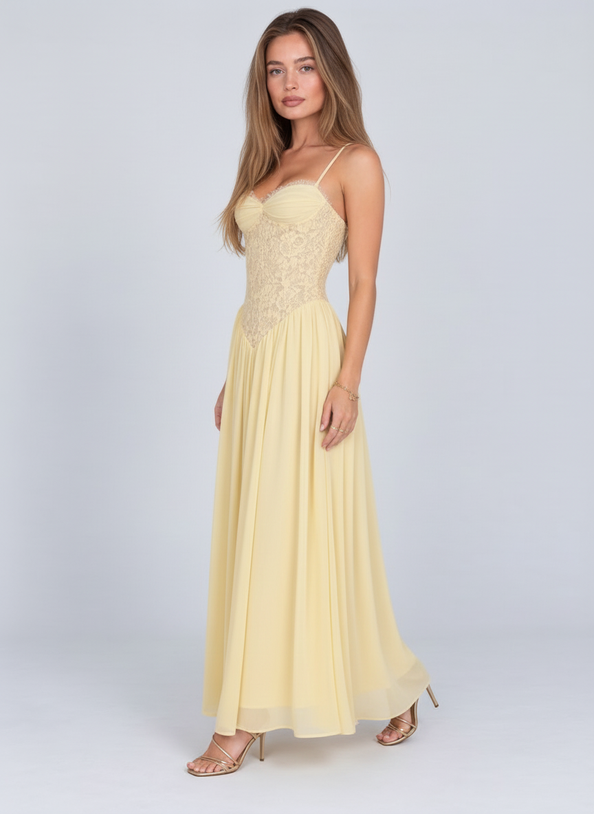 Saint-Louis Lace Corset Maxi Dress by Joeve Paris - view 1