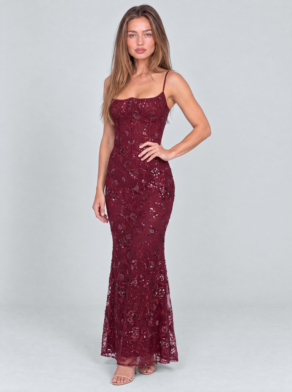 Odéon Embroidered Corset Maxi Dress by Joeve Paris - view 1