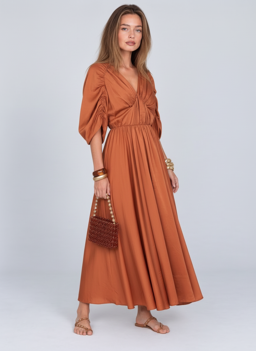 Montmartre Boho Puff Sleeve Maxi Dress by Joeve Paris - view 1