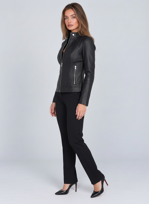 Bonaparte Faux Leather Moto Jacket by Joeve Paris - view 1