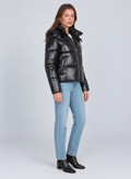 Rivoli Glossy Cropped Puffer Jacket by Joeve Paris - view 1