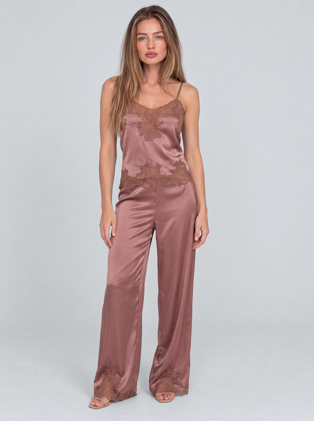 Palais-Royal Satin Lace Two-Piece Set by Joeve Paris - view 2