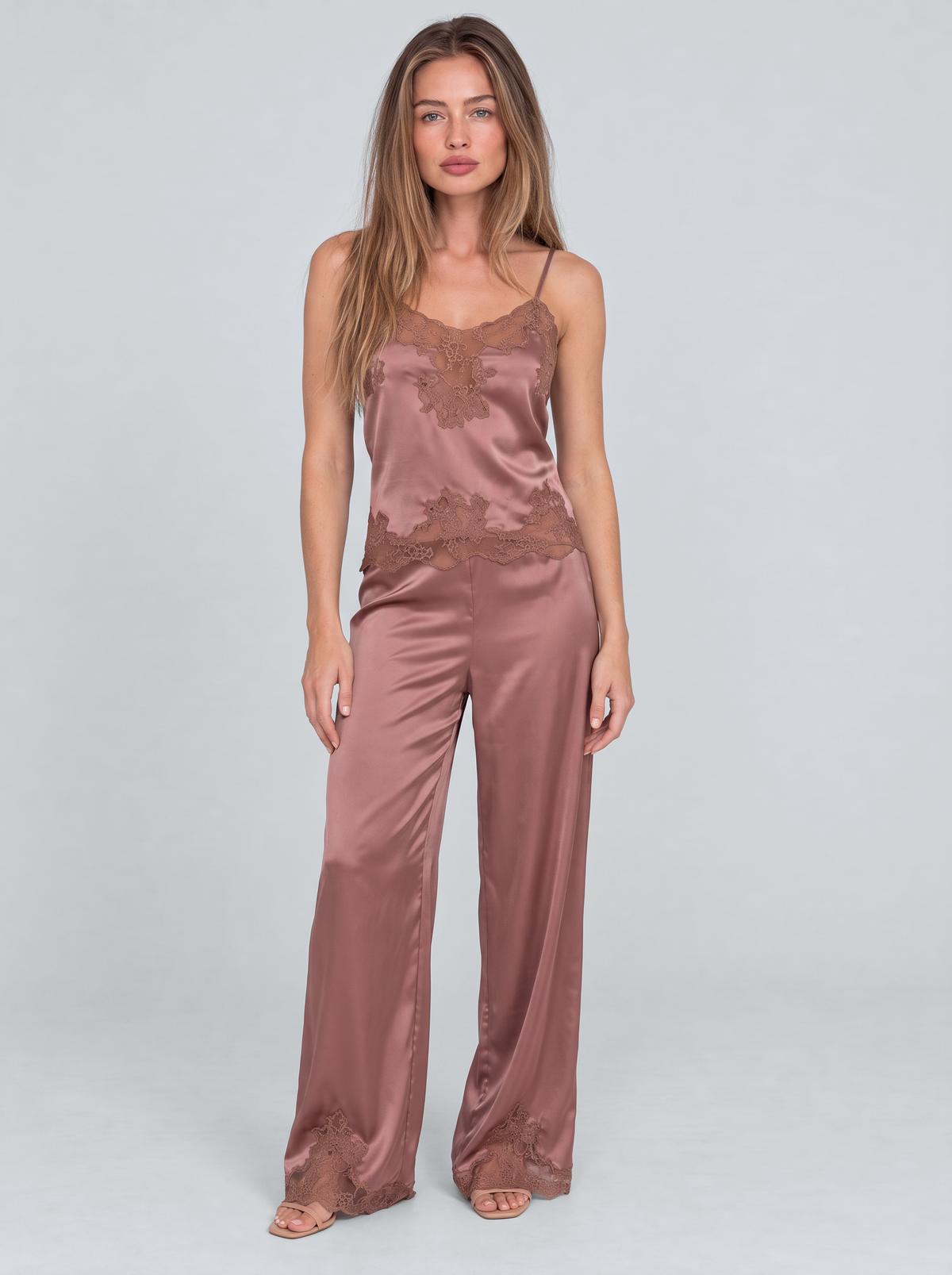 Palais-Royal Satin Lace Two-Piece Set by Joeve Paris - view 2