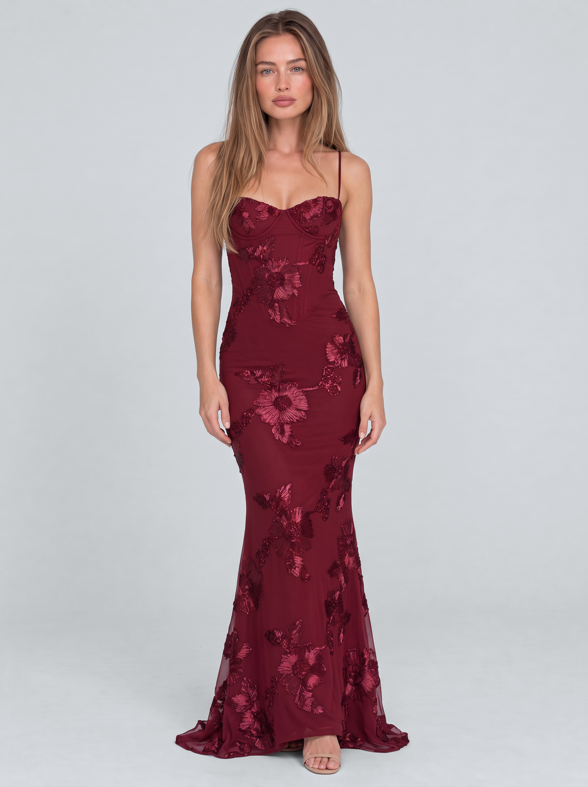 Vendôme Embroidered Mermaid Gown by Joeve Paris - view 2