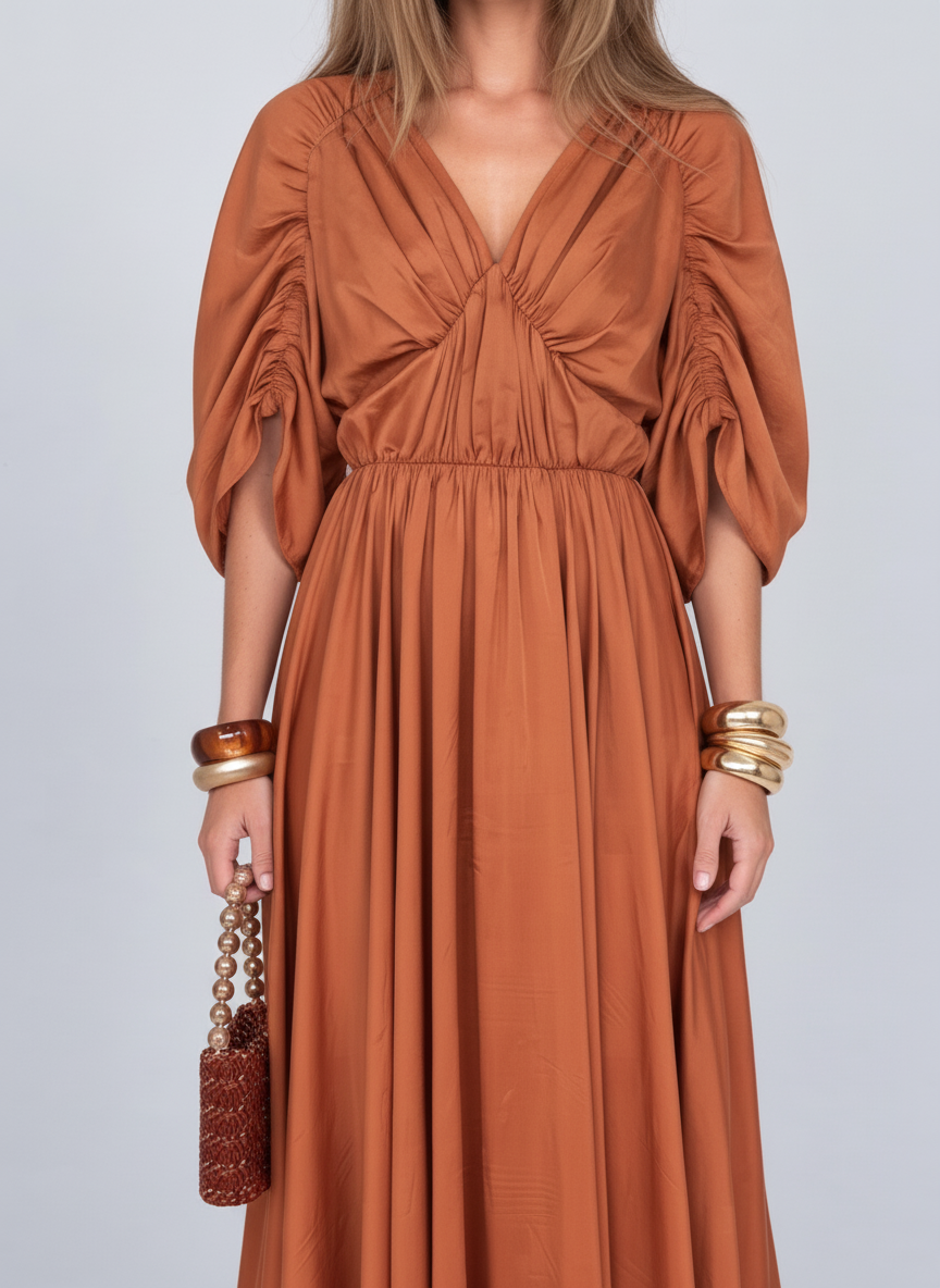 Montmartre Boho Puff Sleeve Maxi Dress by Joeve Paris - view 2