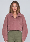 Marais Pink Faux Suede Oversized Bomber by Joeve Paris - view 2