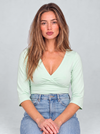 Dauphine Ruched Wrap Top by Joeve Paris - view 2