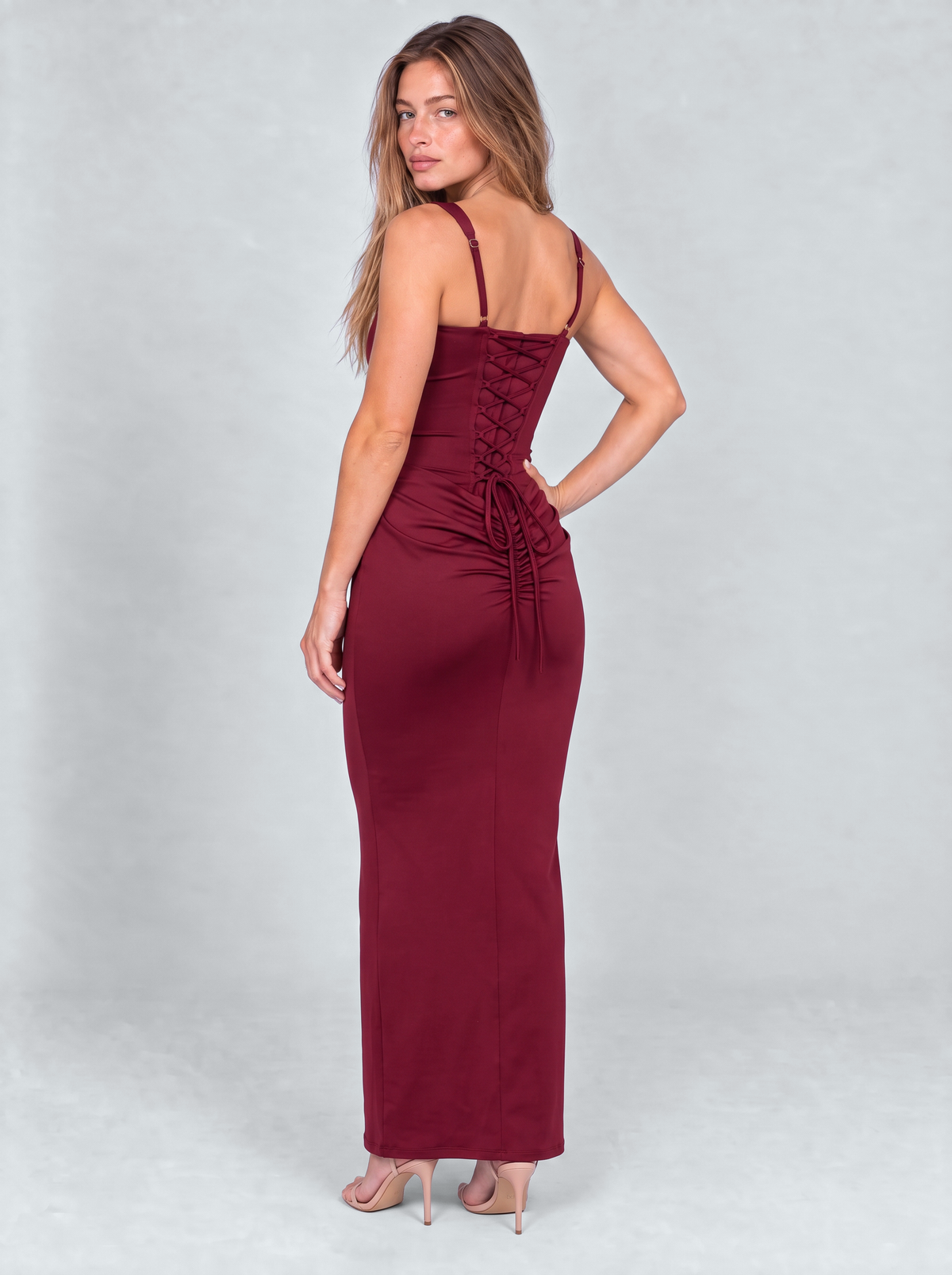 Madeleine Draped Corset Maxi Dress by Joeve Paris - view 3