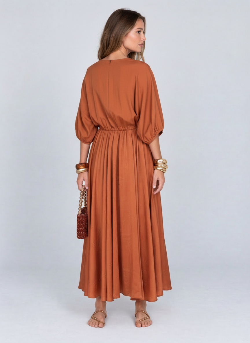 Montmartre Boho Puff Sleeve Maxi Dress by Joeve Paris - view 3