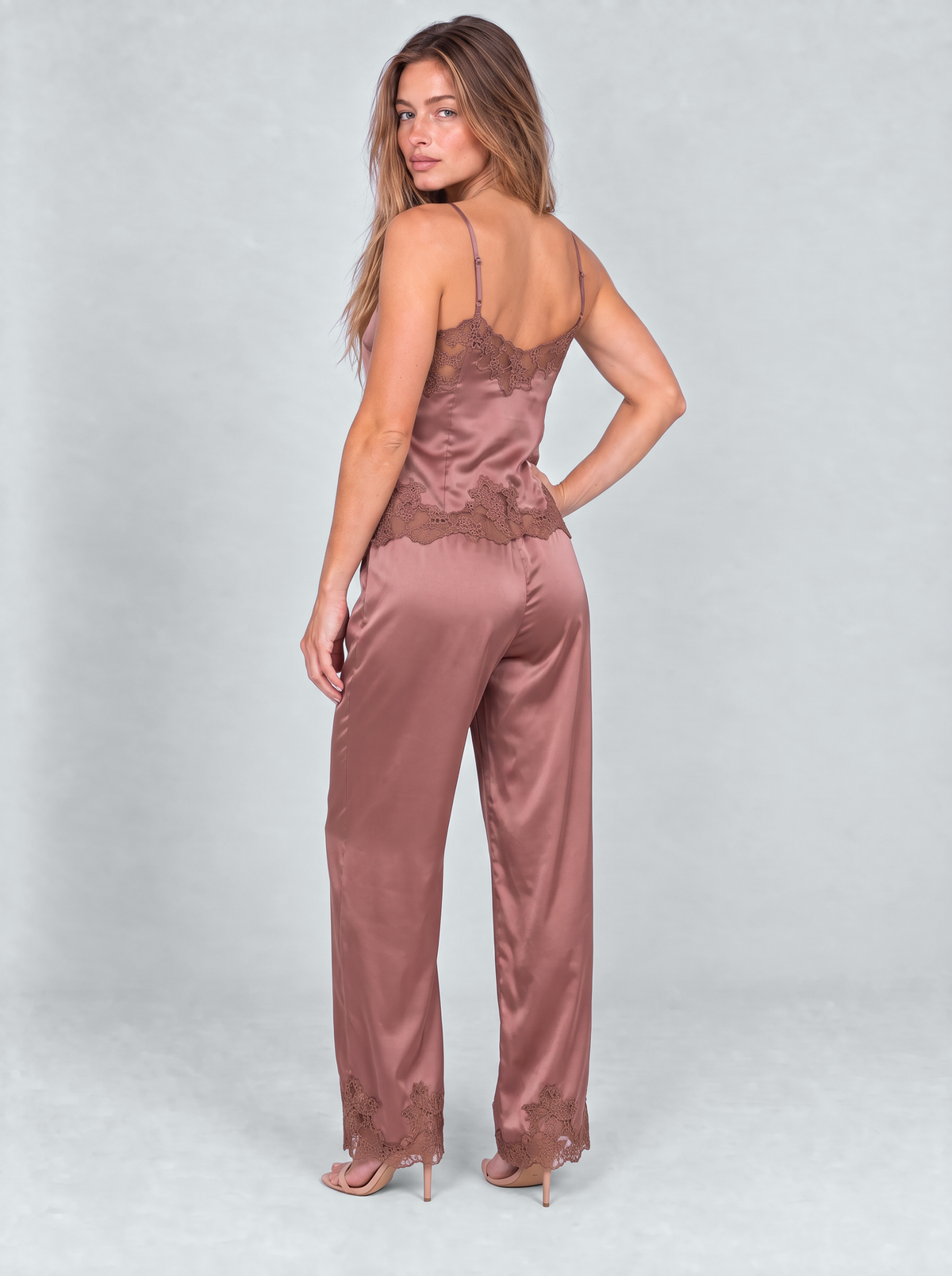 Palais-Royal Satin Lace Two-Piece Set by Joeve Paris - view 3