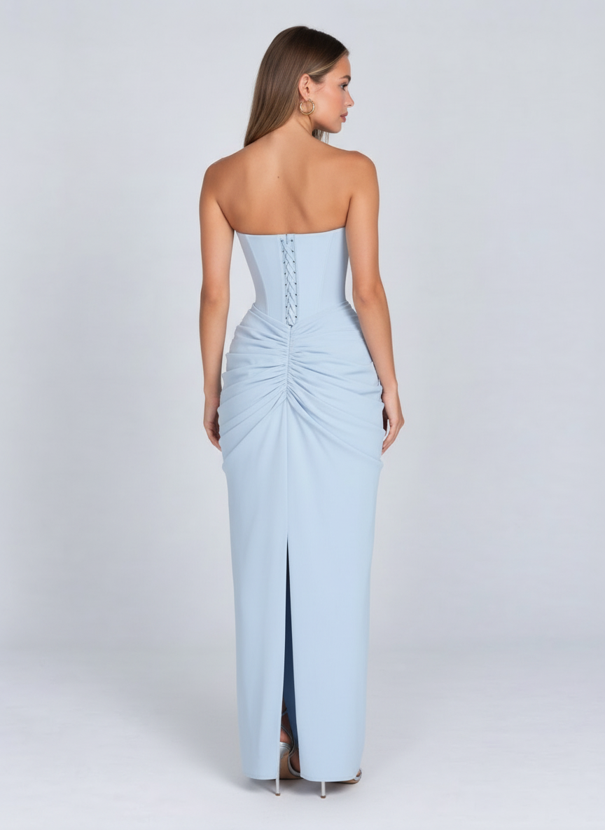 Concorde Draped Strapless Maxi Dress by Joeve Paris - view 3