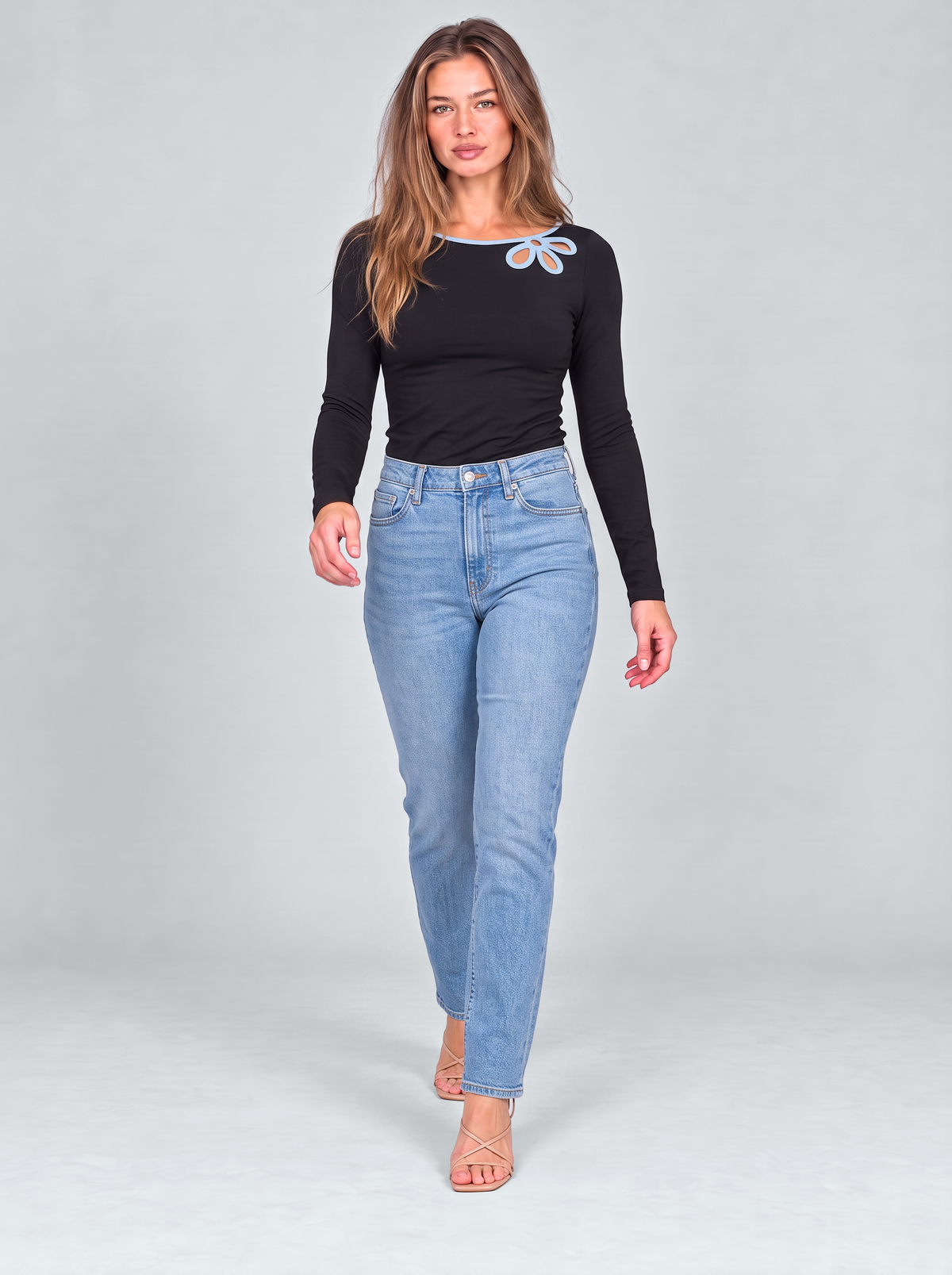 Lepic Floral Cutout Long Sleeve Top by Joeve Paris - view 3