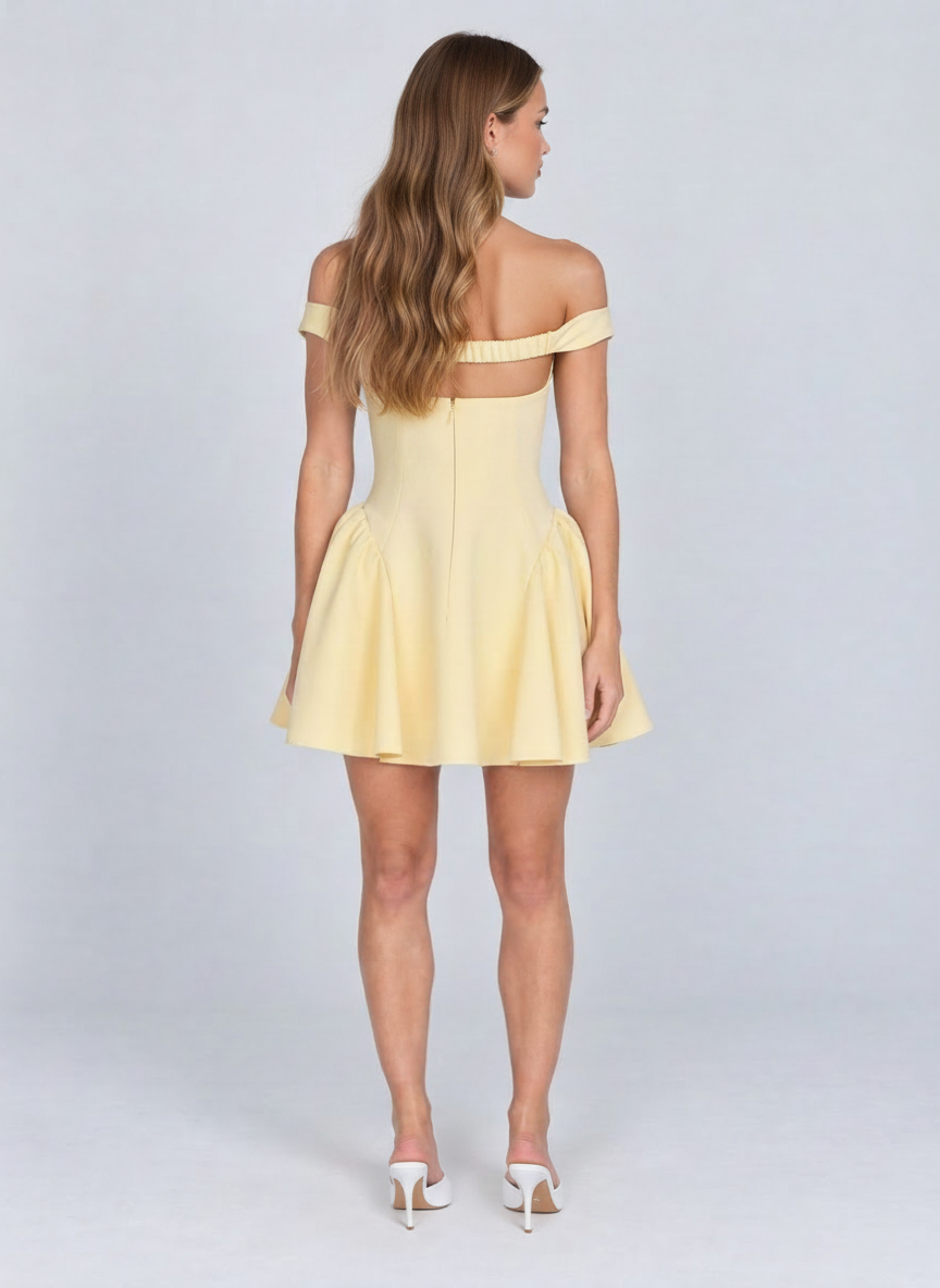 Abbesses Off-Shoulder Mini Dress by Joeve Paris - view 3