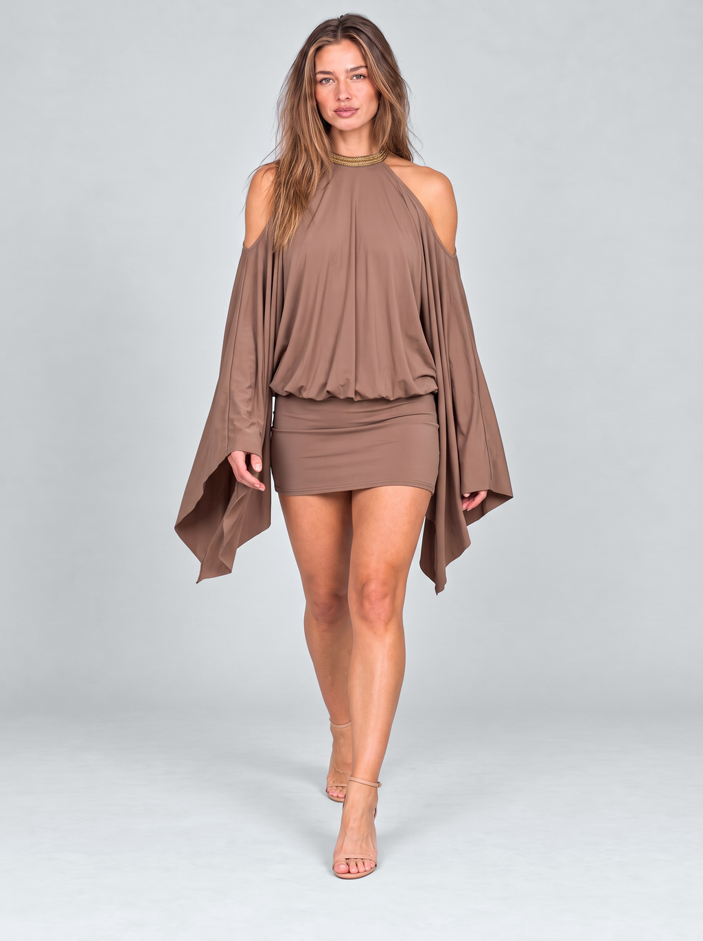 Pigalle Jeweled Open-Back Mini Dress by Joeve Paris - view 4