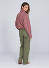 Marais Pink Faux Suede Oversized Bomber by Joeve Paris - view 4