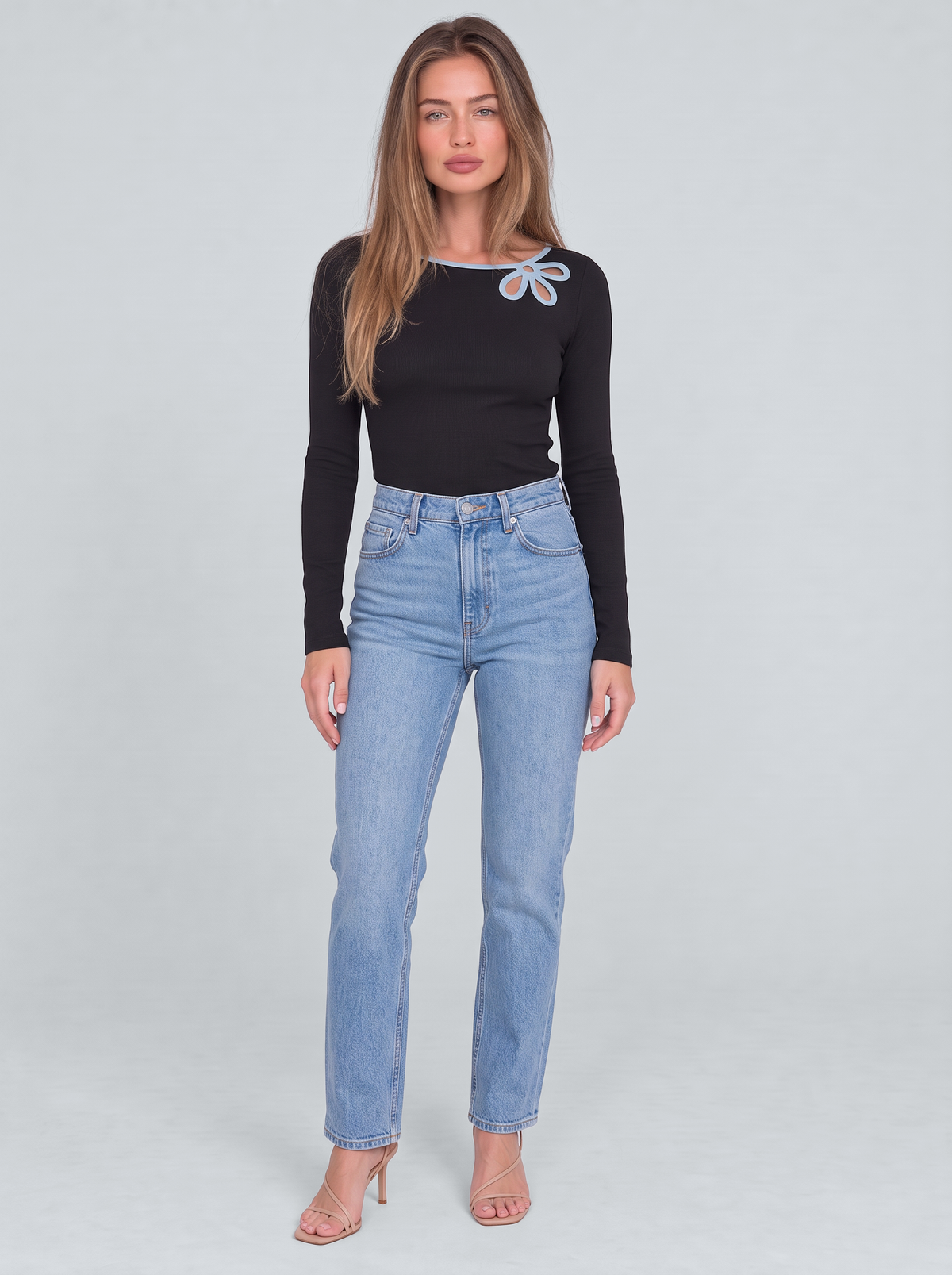 Lepic Floral Cutout Long Sleeve Top by Joeve Paris - view 4