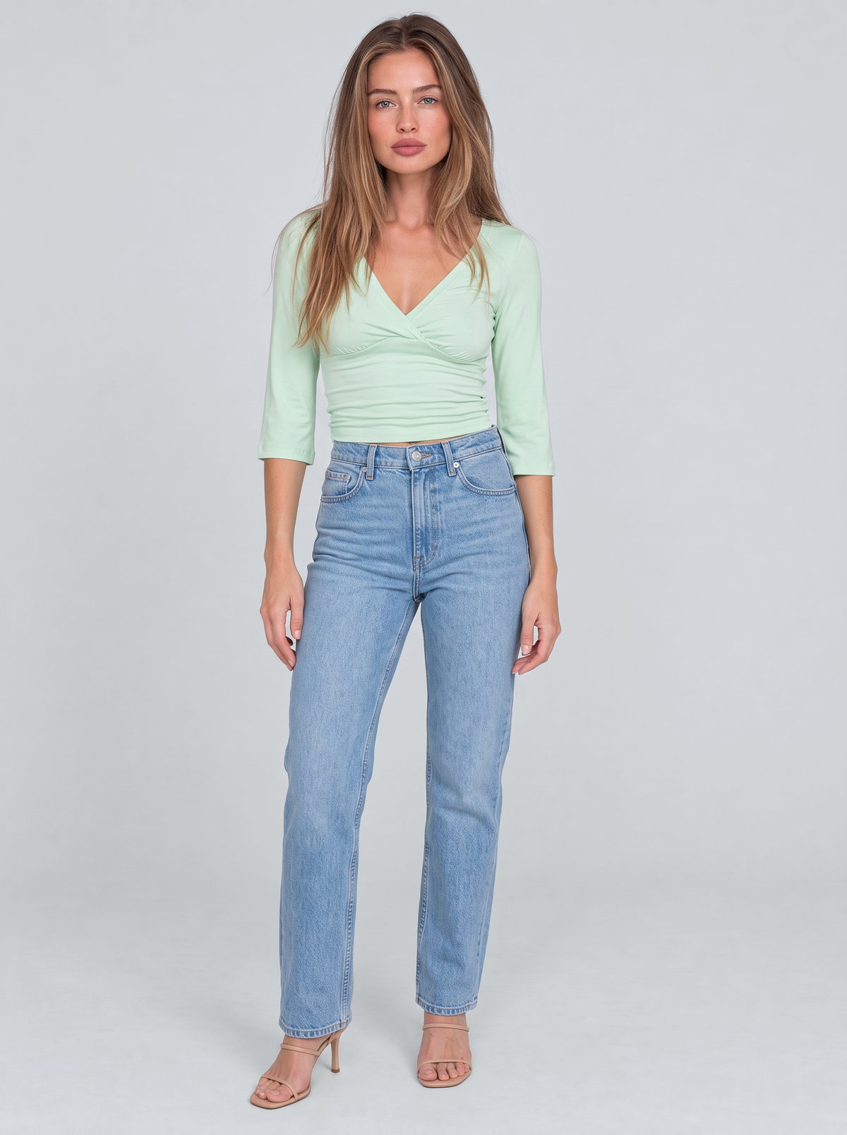 Dauphine Ruched Wrap Top by Joeve Paris - view 4