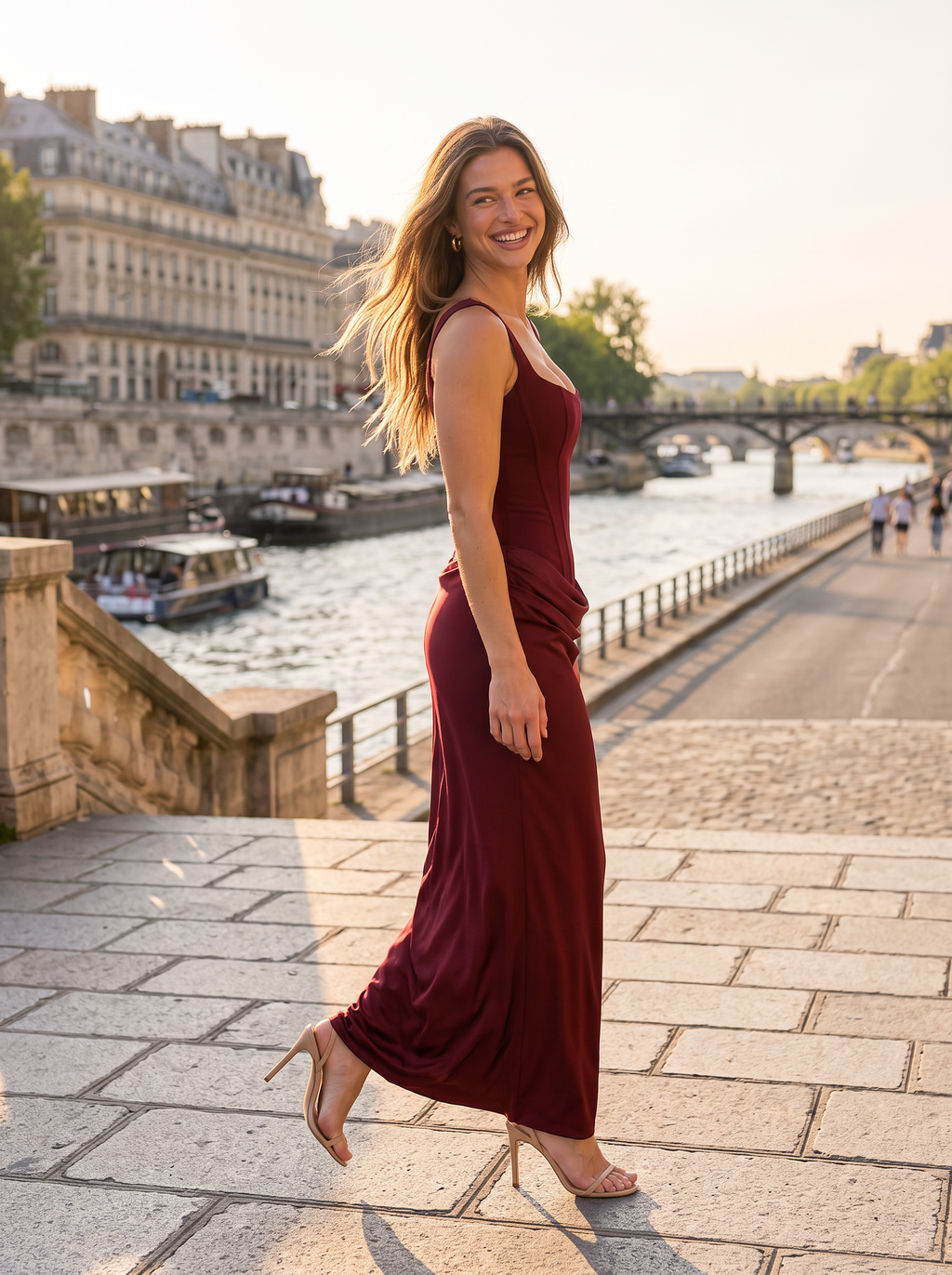 Madeleine Draped Corset Maxi Dress by Joeve Paris - view 5