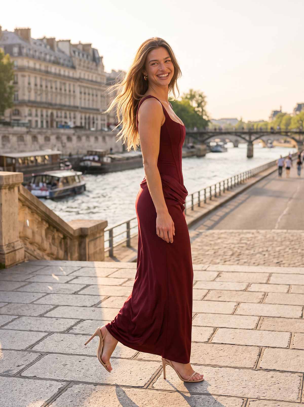 Madeleine Draped Corset Maxi Dress by Joeve Paris - view 5