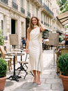 Montaigne Satin One-Shoulder Midi Dress by Joeve Paris - view 5